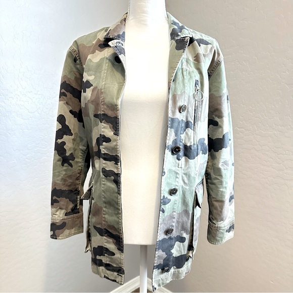 & Other Stories oversized military camo jacket Sz 6 - Picture 3 of 13